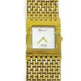 Unisex Watch Jewelry Bracelet Luxury Wrist Watch Goldtone W/Simulated Diamonds