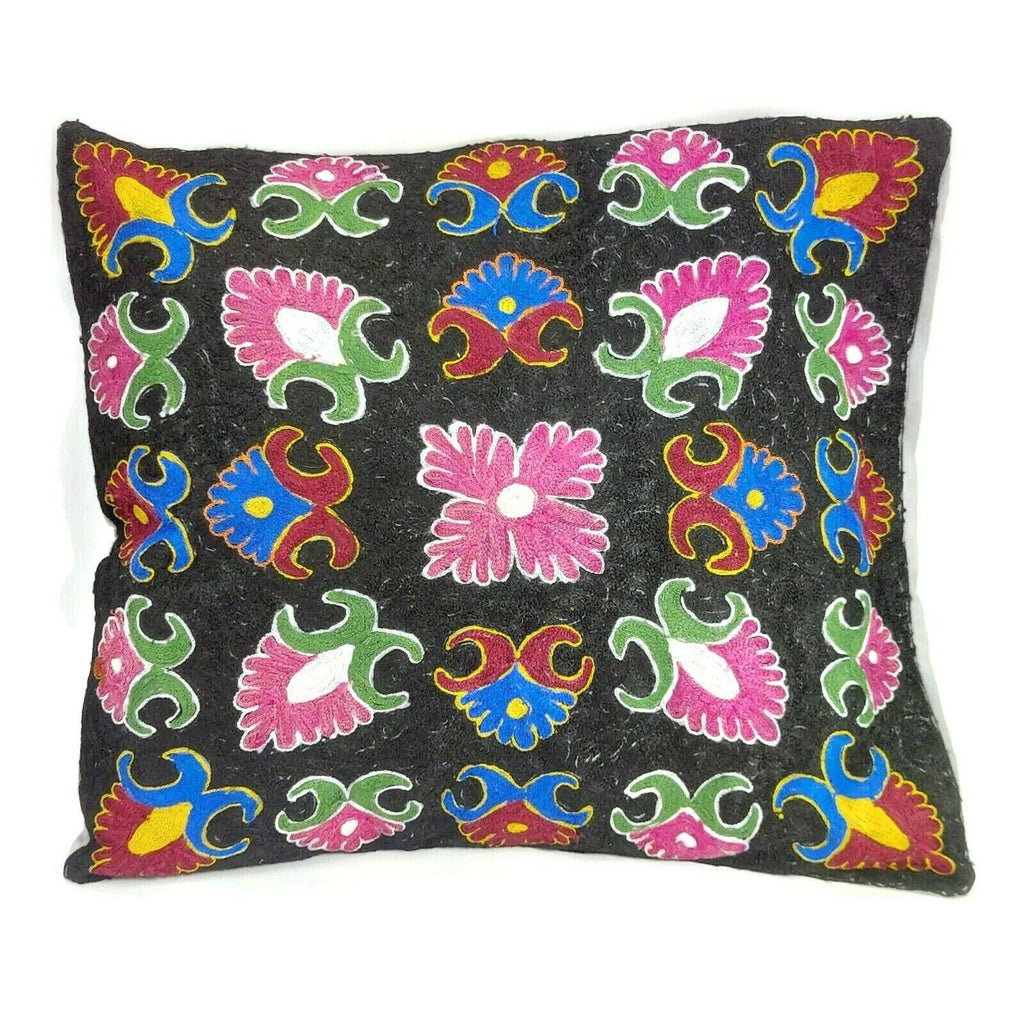 Pillow Cover Handmade Embroidery Artwork Decorative Cushion Case Home Décor 16"