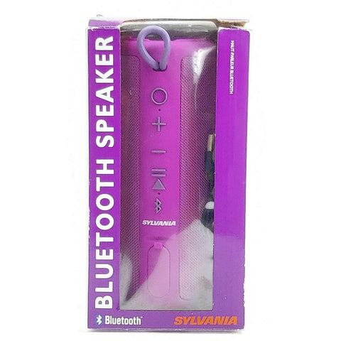 Sylvania Bluetooth Speaker IPX4 Wireless Waterproof Outdoor Stereo Bass Purple