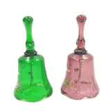 Glass Bell North South Carolina 2 Bells Set Gift Souvenir Memento VTG Collection