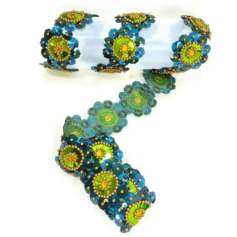 Sequins Paiets Filigree Floral Shape Ribbon Sewing Art Craft Handcraft Projects