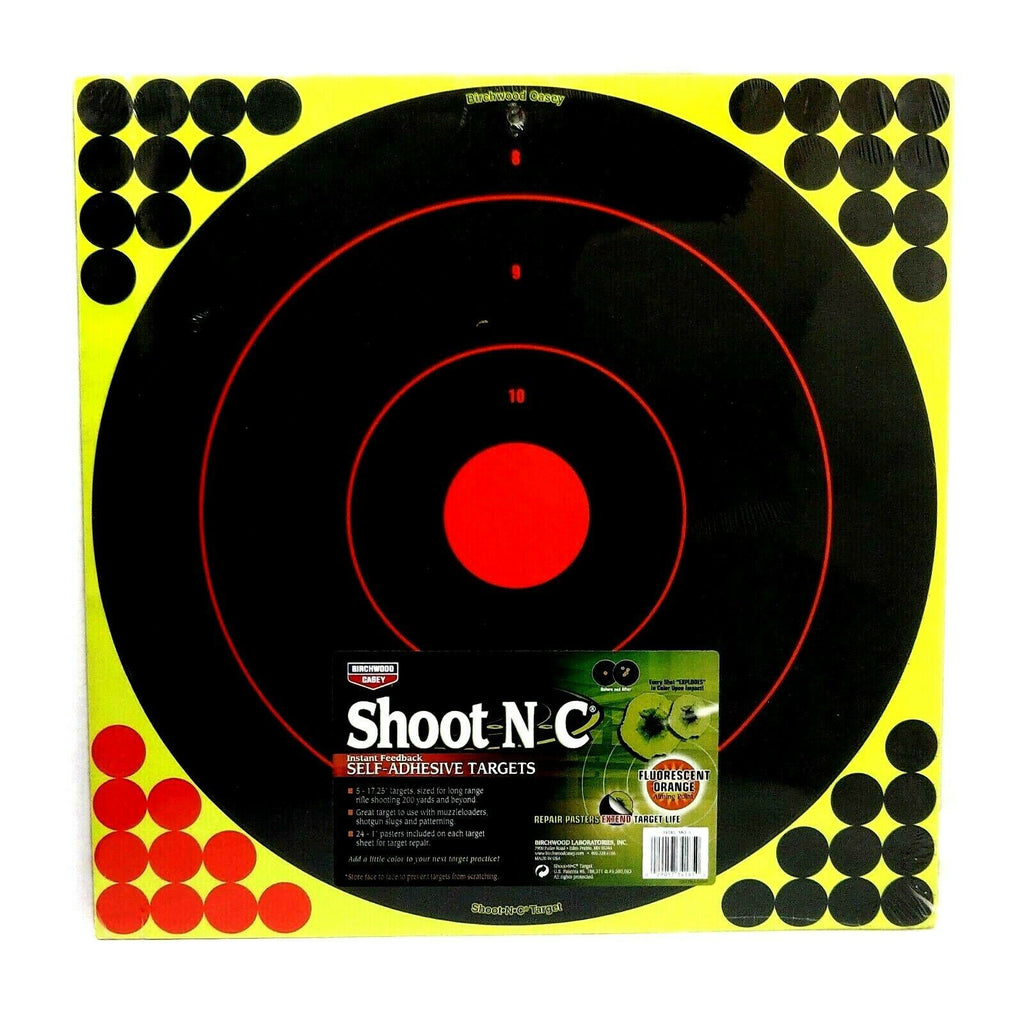 Birchwood Casey Shoot-N-C Self-Adhesive 5 Targets-17.25"  24-1" Pasters Target