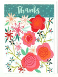 Thank You Greeting Cards Wishes Blessing Bird & Flowers Lot of 3 Trader Joe's