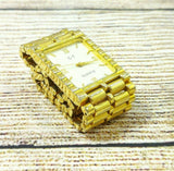 Unisex Quartz Watch Jewelry Bracelet Wristwatches Luxury Wrist Watch Goldtone