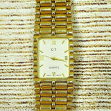 Unisex Quartz Watch Jewelry Bracelet Wristwatches Luxury Wrist Watch Goldtone