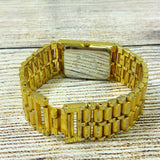 Unisex Quartz Watch Jewelry Bracelet Wristwatches Luxury Wrist Watch Goldtone