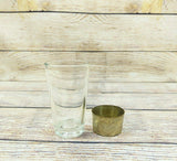 Silver Tray Glasses Vintage Antique Set of 4 Oblong Salver Plate Tea Glass Cups