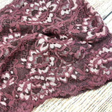 Montelle Bra Intimates Women's Wirefree Cup Stretch Floral Lace Bralette Purple