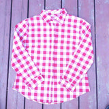 Guanyy Women's Long Sleeve Casual Loose Classic Red Plaid Button Down Shirt XL