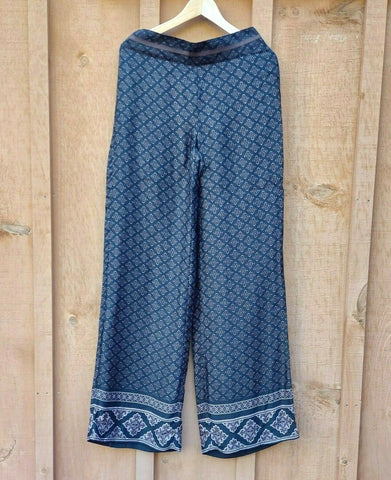 WHITE HOUSE BLACK MARKET  Women's Pants Wide Leg Hippi Boho Style Lightweight 2L