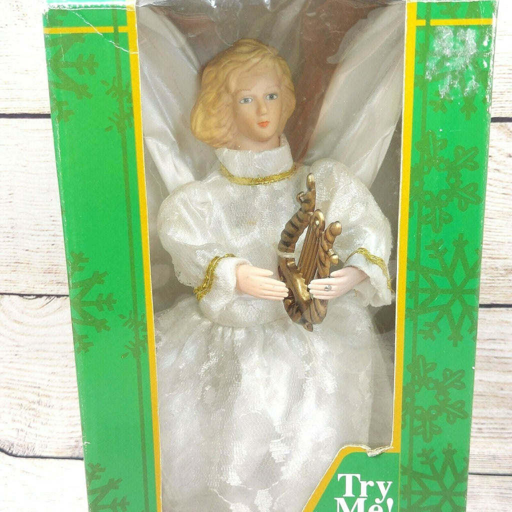 Christmas Figure Angel Harp North Pole Productions Animated Standing Sound Decor