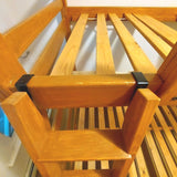 Bunk Bed Adults Kids Full Sz Lower Twin Sz Upper Railing Ladder Whole Wood Brown