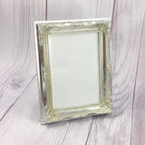 Ornate Silver Picture Frame Engraving Decorative Photo Display Stand Home Décor