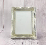 Ornate Silver Picture Frame Engraving Decorative Photo Display Stand Home Décor