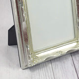 Ornate Silver Picture Frame Engraving Decorative Photo Display Stand Home Décor