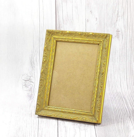 Vintage Bronze Picture Frame Engraving Decorative Photo Display Stand Home Décor