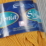 Sinfonia Omega 100% Cotton Yarn Knitting Crochet Set of 5 Orange Variety Skeins