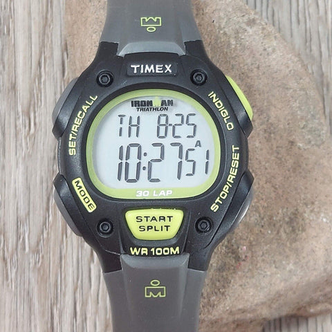 Unisex Timex Ironman Triathlon 30-Lap Indiglo Digital Watch W/Settings WR 100M