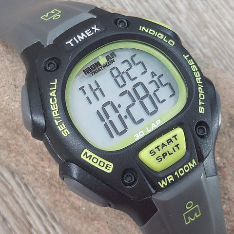 Unisex Timex Ironman Triathlon 30-Lap Indiglo Digital Watch W/Settings WR 100M
