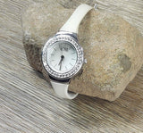 Women's Luxury Wrist Watch Fashion Rhinestone White Ceramic Jewel Bracelet Watch