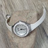 Women's Luxury Wrist Watch Fashion Rhinestone White Ceramic Jewel Bracelet Watch