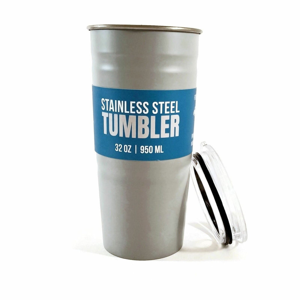 Stainless Steel Tumbler BPA Free For Cold Drinks 32 oz Tall Thermos Cup Gray