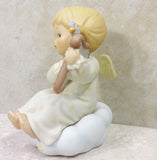 Lucie Attwell Angle Girl Play Harp Figurine Heavenly Peace Vintage Collectible