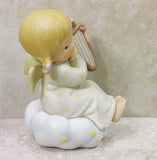 Lucie Attwell Angle Girl Play Harp Figurine Heavenly Peace Vintage Collectible