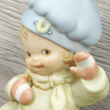 Enesco Memories of Yesterday "Just Longing to See You" Winter Girl VTG Figurine