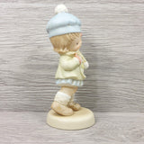 Enesco Memories of Yesterday "Just Longing to See You" Winter Girl VTG Figurine