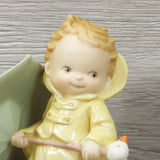 Ensco Collection "You're My Sunshine On A Rainy Day" 1995 Vintage Boy Figurine