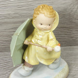Ensco Collection "You're My Sunshine On A Rainy Day" 1995 Vintage Boy Figurine