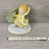 Ensco Collection "You're My Sunshine On A Rainy Day" 1995 Vintage Boy Figurine