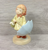 Ensco Collection "There're Always A Rainbow" 1996 VTG Girl w/Umbrella Figurine