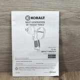 Kobalt 1/2" Drive Air Impact Wrench SGY-AIR134TZ Spanner Tough Tools Equipment