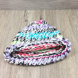 Girls Winter Hat Toddler 100% Wool Knitted Handmade Warm  Colorful  Crochet Hat