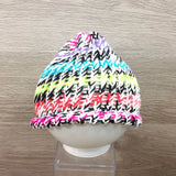 Girls Winter Hat Toddler 100% Wool Knitted Handmade Warm  Colorful  Crochet Hat