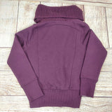 Women Warm Inclined Zipper Sweatshirt Hoodie High Neck Pocketed Jacket Outwear S