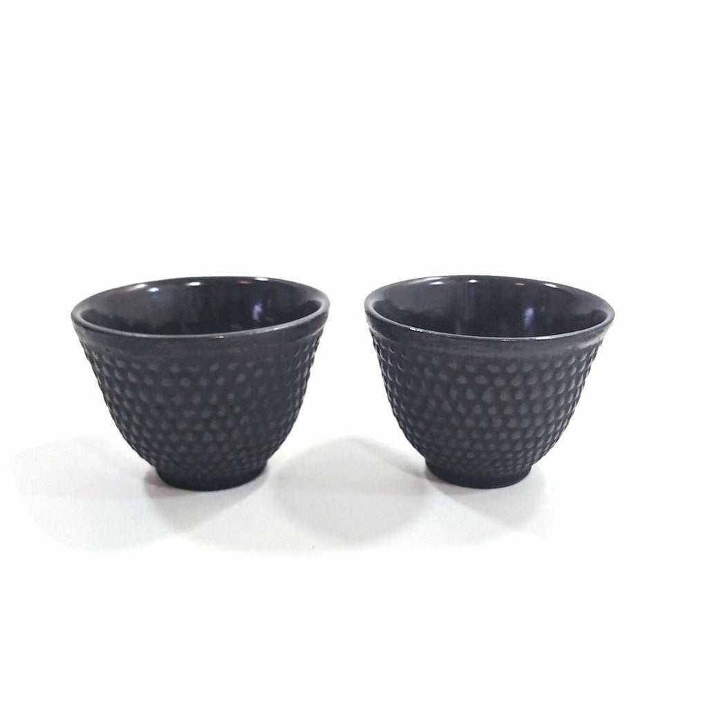 Japanese Cast Iron Tea Cups Mugs Pair 2pcs Black Teacup Cup Set of 2 Home Décor
