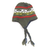 Kids Handmade 100% Wool Knit Earflap Winter Beanie Hat NEW