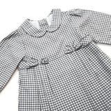 Jeudi Après Midi Paris 18M Baby Girls Long Sleeves Dress White/Gray Vintage