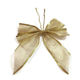 Wired Glitter Christmas Ribbon Bow Christmas Tree Decoration Ornaments Holidays