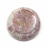 Natural Oil Diffuser Soapstone Oil Burner Round Candle Holder Handmade Leaves 3"