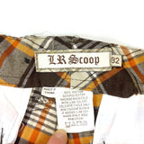 Men's Bermuda Shorts Dress Plaid Pants LR Scoop Brown/Orange Size 32