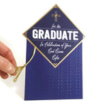 Graduation Greeting Card God-Given Gifts Wishes Embossed W/Gold Tassel Blue Gift