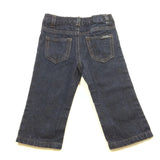 Nautica 12 Months Blue Denim Jeans Pants Boys & Girls With Elastic Waistband