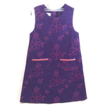 Samantha Says Girls Jumper Dress Purple with Pink Flowers Corduroy 6X
