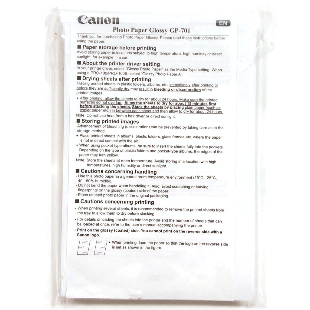 Canon Photo Paper Glossy GP-701 4" x 6" NEW Sealed