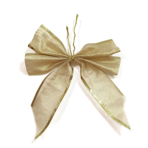 Wired Glitter Christmas Ribbon Bow Christmas Tree Decoration Ornaments Holidays