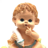 Precious Moments  Figurine “Growing In Grace" Baby Boy holding a bottle of Milk